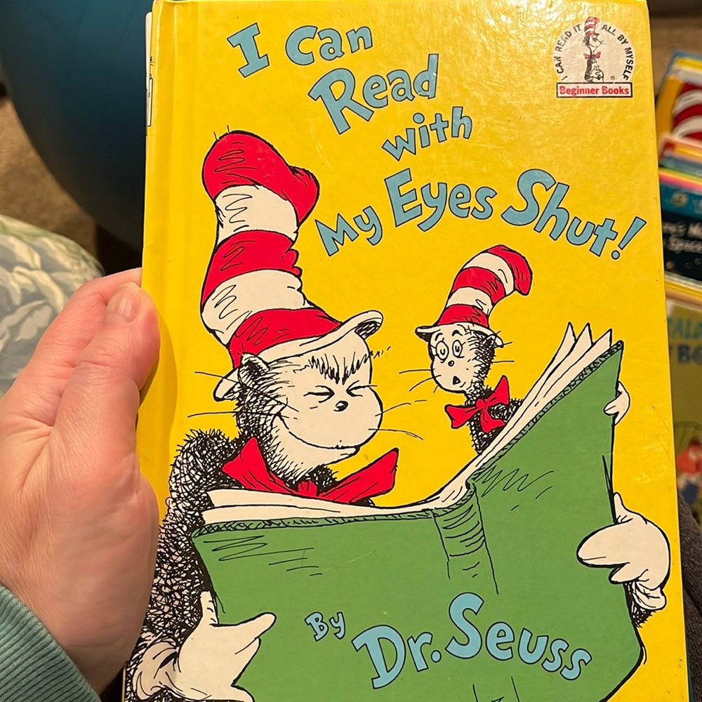 Dr. Seuss I Can Read With My Eyes Shut Children's Book picture book 1978 VGUC